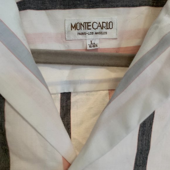 Vintage casual button up shirt L short sleeve - Picture 4 of 5